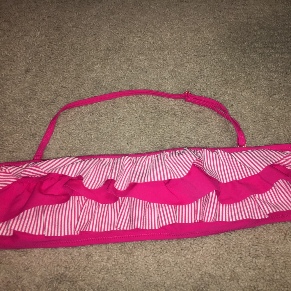 Seersucker Pink Bathing Suit